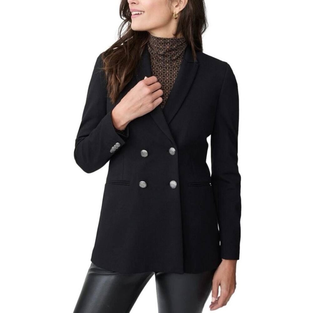 J McLaughlin Blazer Women’s Sz 2 Black Career Professional Office Jacket Preppy